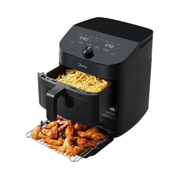 Midea Dual Air Fryer 8 in 1 Air Fryer 11 Quarts 2 Independent Baskets
